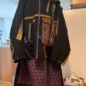 kolor 19aw high-low hem coat archive Black & Purple